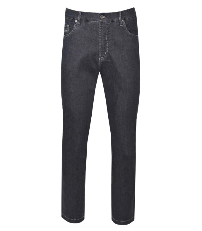 5-Pocket High Flex Denim Jeans, anthra