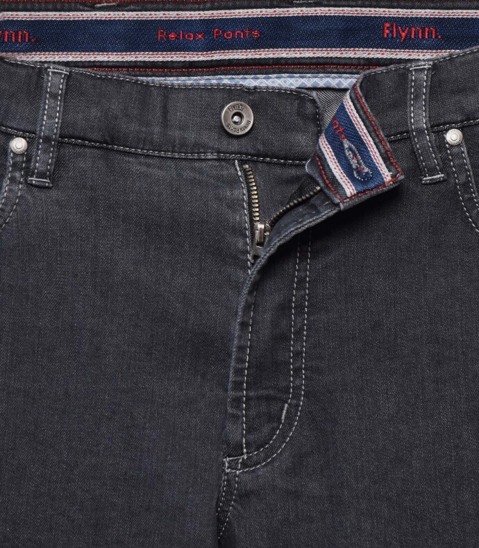 5-Pocket High Flex Denim Jeans, anthra