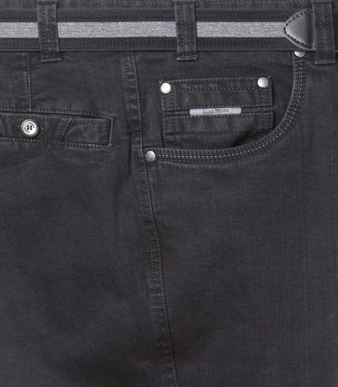 Denim Jeans im robusten Look mit Komfort-Dehnbund Schwarz 25