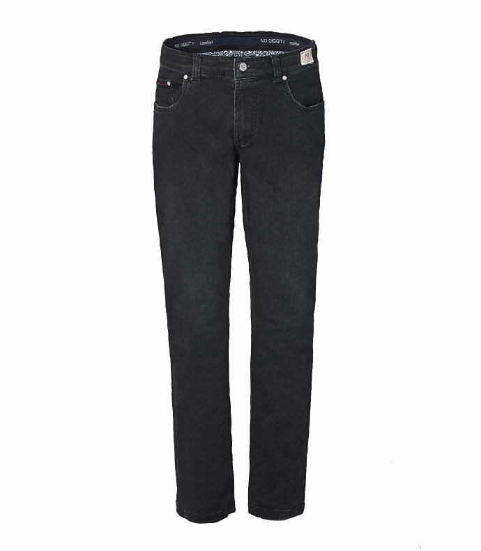 Real 5-Pocket Denim-Jeans, casual to go Schwarz 30