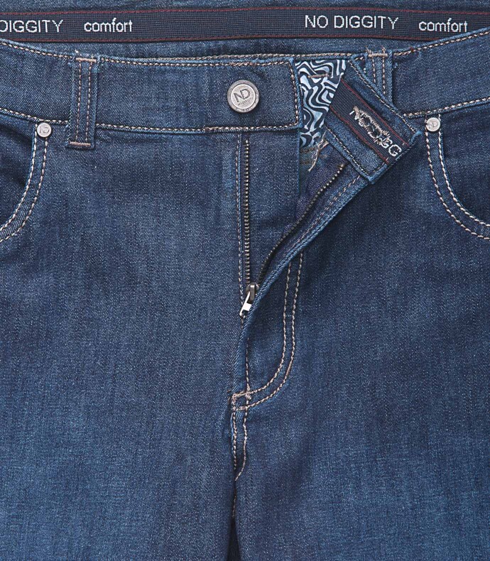 Real 5-Pocket Denim-Jeans, casual to go Dunkelblau 52